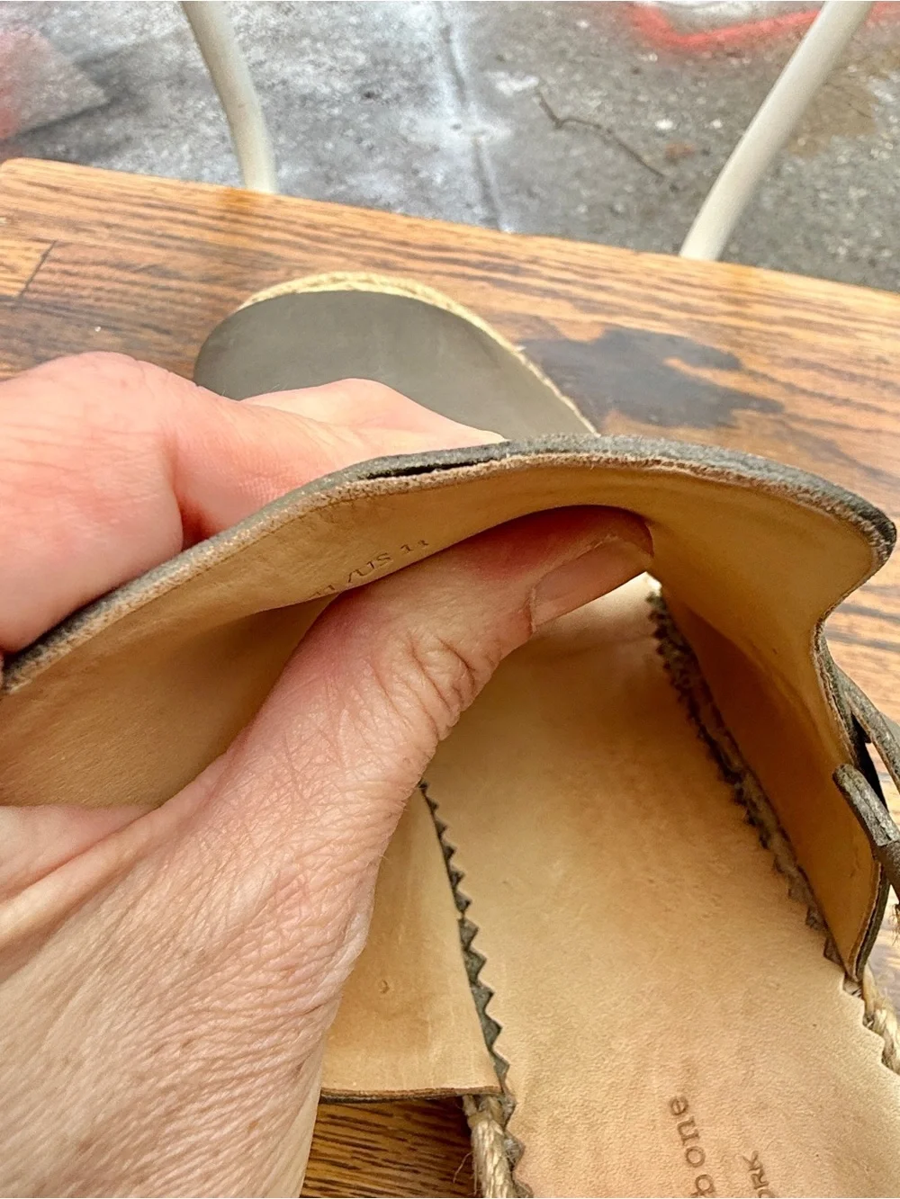 rag & bone Sayre Leather Espadrille Wedge Sandal (size IT 41/ US 11)